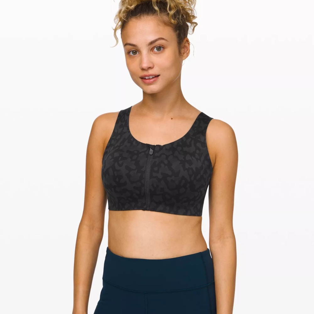 Lululemon Athletica Black Patterned Sports Bra